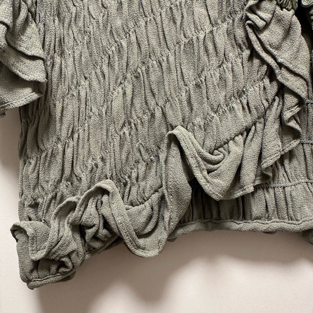 Reformation Sage Green Button-Up Blouse - Picture 5 of 8